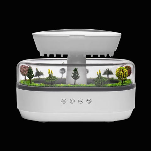 Rain Cloud Aroma Diffuser Air Humidifier Water Drip Micro Landscape Ultrasonic Essential Oils Diffuser with 7 Night Light