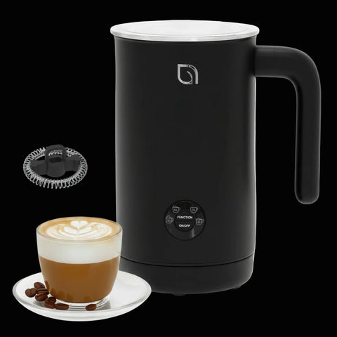 Kitchen 4-In-1 0.24L Electric Milk Frother & Steamer Pitcher with Nonstick Stainless Steel Interior for Coffee, Milk, Lattes, & Hot Chocolate, Automatic Shutoff & Cordless, White