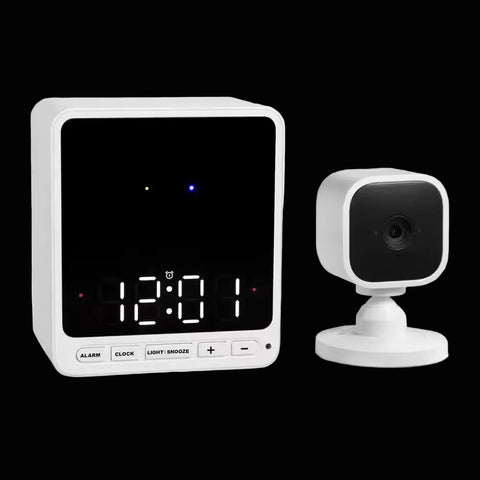 Alarm Clock Case for Blink Mini Indoor Camera - Discreet White Cover for Enhanced Aesthetics (Camera Not Included)